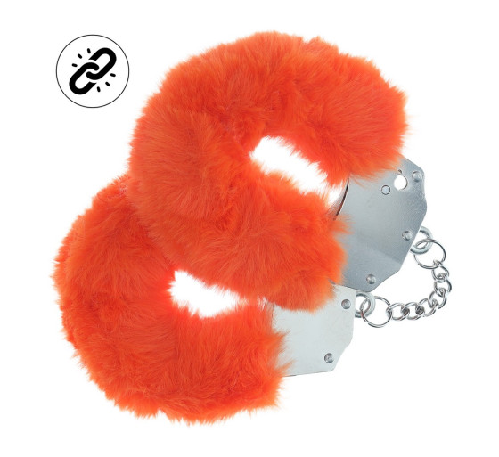 ESPOSAS DE FELPA HEAVY-DUTY FLUFFY POWDER NARANJA OUCH!