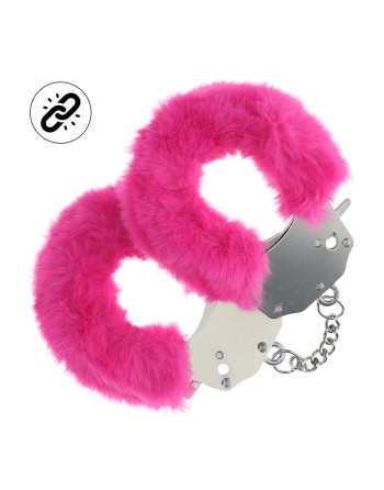 ALGEMAS COM PELÚCIA HEAVY-DUTY FLUFFY ROSA OUCH!
