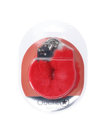 ALGEMAS COM PELÚCIA HEAVY-DUTY FLUFFY VERMELHO OUCH! ALGEMAS COM PELÚCIA HEAVY-DUTY FLUFFY VERMELHO OUCH!
