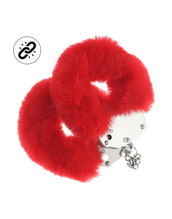ALGEMAS COM PELÚCIA HEAVY-DUTY FLUFFY VERMELHO OUCH!