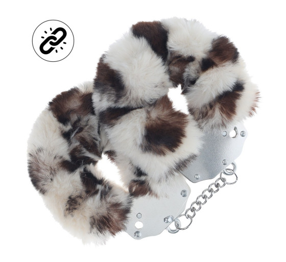 ALGEMAS COM PELÚCIA HEAVY-DUTY FLUFFY SNOW LEOPARD OUCH! 