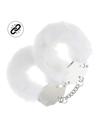 ALGEMAS COM PELÚCIA HEAVY-DUTY FLUFFY BRANCO OUCH!