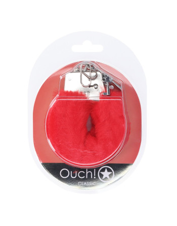 ESPOSAS DE FELPA CLASSIC FLUFFY ROJO OUCH!