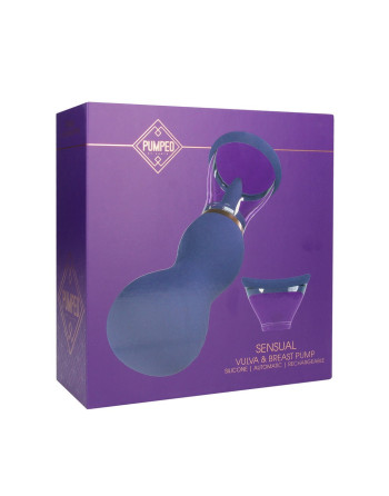 BOMBA RECARGABLE PARA LA VULVA Y EL PECHO SENSUAL MORADO PUMPED 