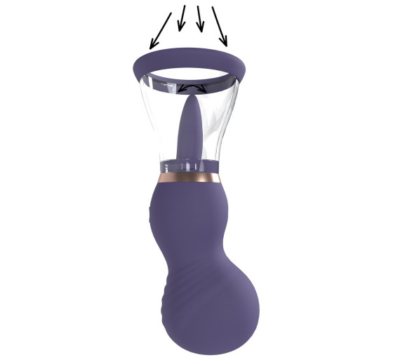 BOMBA RECARGABLE PARA LA VULVA Y EL PECHO SENSUAL MORADO PUMPED 