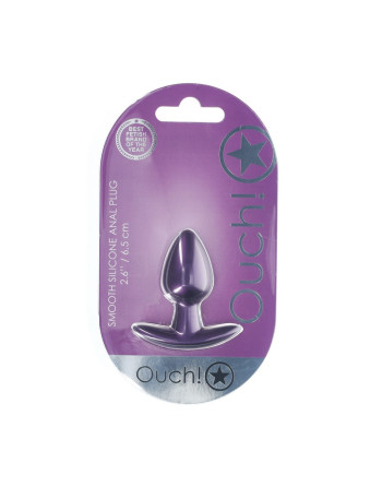 PLUG ANAL SMOOTH SILICONE SMALL 2.6 /6,5 CM METALLIC PURPLE OUCH!