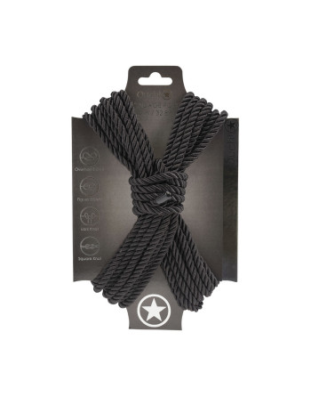 CORDA DE POLIÉSTER PARA BONDAGE 32.8 FT / 10 M PRETA OUCH!