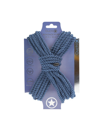 CORDA DE POLIÉSTER PARA BONDAGE 32.8 FT / 10 M AZUL MARINHO OUCH!