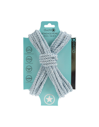 CORDA DE POLIÉSTER PARA BONDAGE 32.8 FT / 10 M AZUL POWDER OUCH!