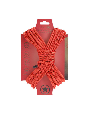 CORDA DE POLIÉSTER PARA BONDAGE 32.8 FT /10 M VERMELHO OUCH!