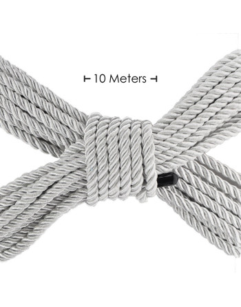 CORDA DE POLIÉSTER PARA BONDAGE 32.8 FT /10 M PRATA OUCH!