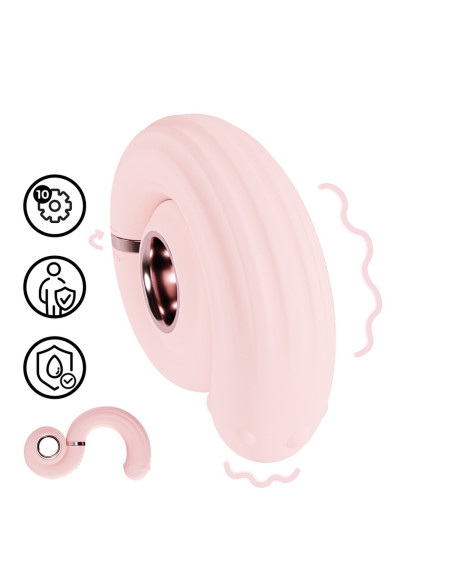 VIBRADOR CON PERLAS GIRATORIAS PERLES SWIRL ROSA LOVELINE 