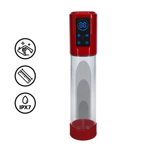 BOMBA PARA EL PENE AUTOMÁTICA MEGALIFT METALLIC RED PUMPED