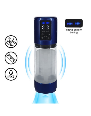 BOMBA MASTURBADORA PARA EL PENE ULTRALIF METALLIC BLUE PUMPED