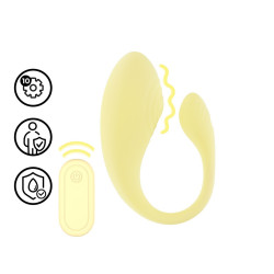 OVO VIBRATÓRIO COM COMANDO G-SPOT VIBE AMARELO LOVELINE