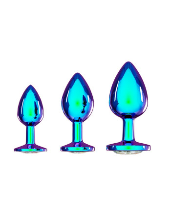 CONJUNTO DE 3 PLUGS ANAIS EN METAL VENICE COLLECTION IRIDESCENT OUCH! 