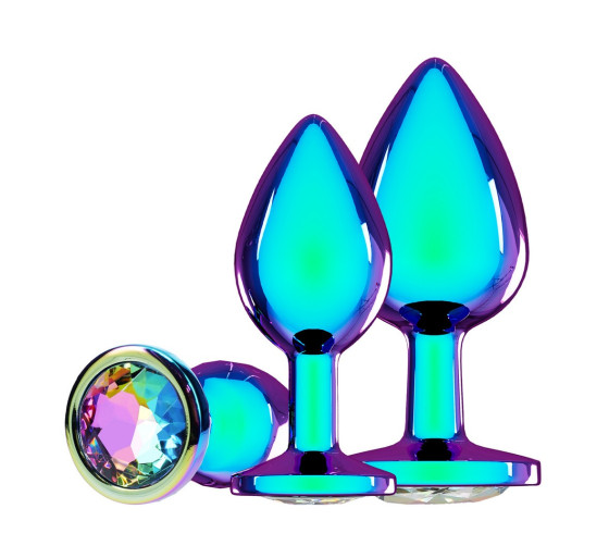 CONJUNTO DE 3 PLUGS ANAIS EN METAL VENICE COLLECTION IRIDESCENT OUCH! 