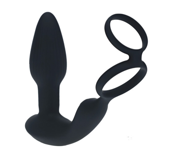 ESTIMULADOR DE PRÓSTATA VIBRATORIO CON ROTACIÓN Y ANILLO PARA PENE Y TESTÍCULOS LEVELZ 