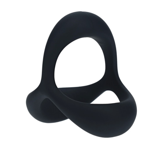 ANILLO PARA EL PENE DE SILICONA TRI O ERGO NEGRO LEVELZ 