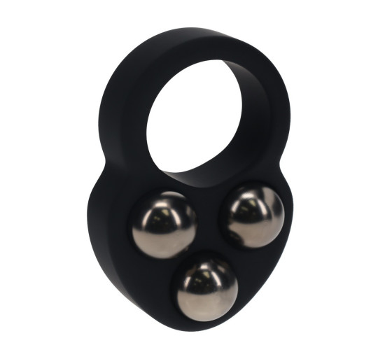 ANILLO PARA EL PENE DE SILICONA LÍQUIDA CON TRIPLE PESO NEGRO LEVELZ