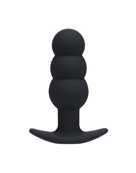 PLUG ANAL EM SILICONE COM VIBRAÇÃO TRI BULB PRETO LEVELZ