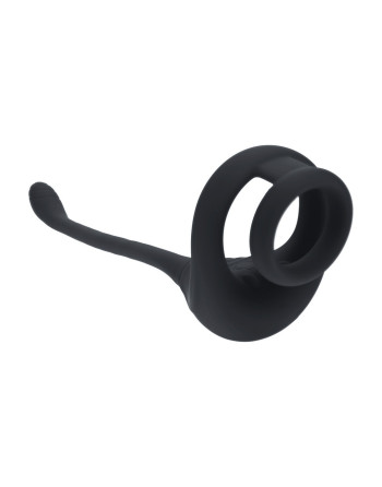 ANEL PARA O PÉNIS TRI O DE SILICONE COM COMANDO E ESTIMULADOR LEVELZ 