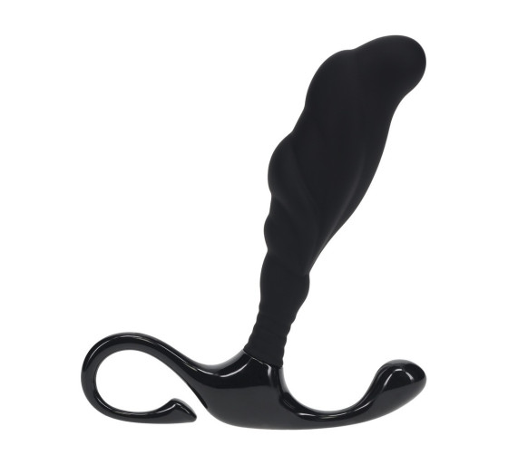 ESTIMULADOR DE PRÓSTATA DE SILICONA TEXTURIZADO RÍGIDO L NEGRO LEVELZ