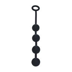 BOLAS ANAIS REDONDAS EM SILICONE M 30MM PRETAS LEVELZ