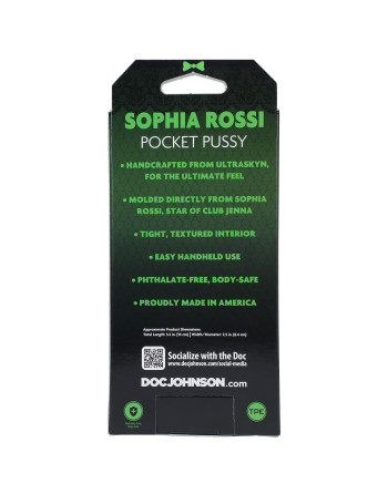 MASTURBADOR SOPHIA ROSSI TAMANHO PEQUENO EM FORMA DE VAGINA
