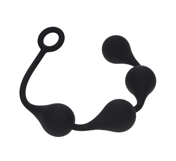 BOLAS ANALES DE SILICONA EN FORMA DE GOTA DE AGUA L 40MM NEGRAS LEVELZ