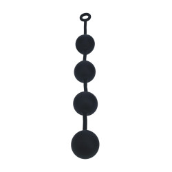BOLAS ANAIS REDONDAS EM SILICONE XXL 60MM PRETAS LEVELZ