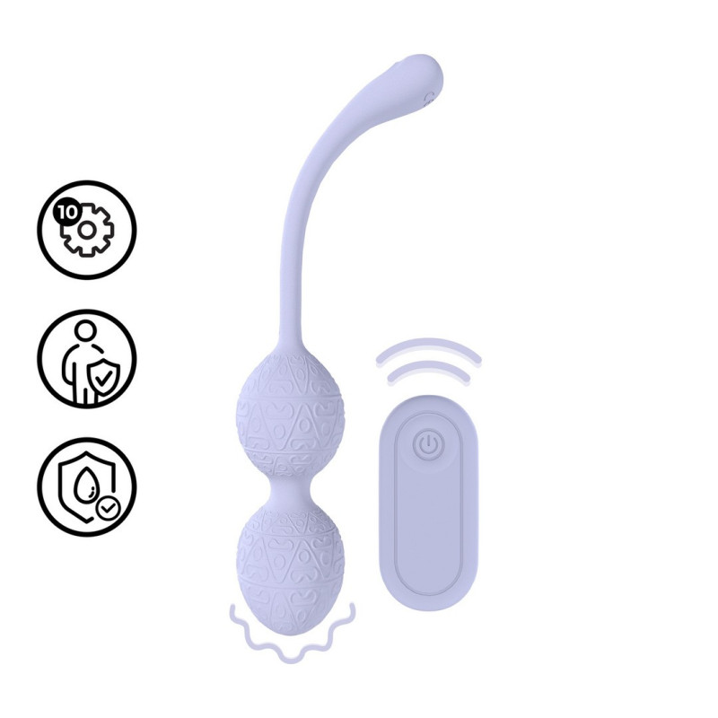 BOLAS VAGINAIS BEAD KEGEL COM VIBRAÇÃO E COMANDO LAVENDER LOVELINE BOLAS VAGINAIS BEAD KEGEL COM VIBRAÇÃO E COMANDO LAVENDER LOVELINE