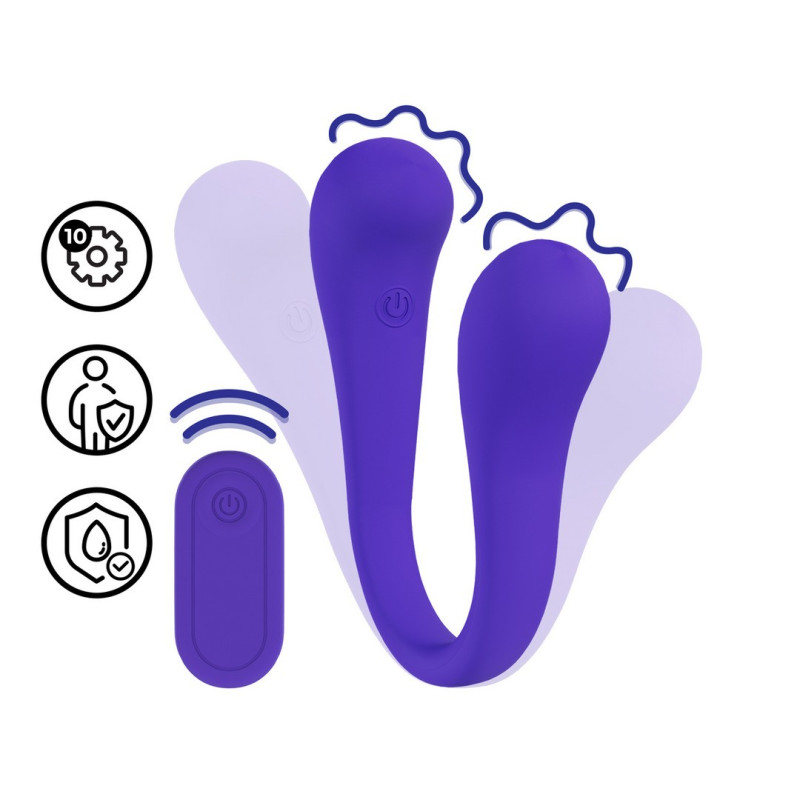 VIBRADOR FLEXÍVEL COM COMANDO DUAL-ENDED BENDABLE ROXO LOVELINE VIBRADOR FLEXÍVEL COM COMANDO DUAL-ENDED BENDABLE ROXO LOVELINE