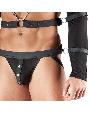 CONJUNTO DE 4 PIEZAS SVENJOYMENT BONDAGE NEGRO