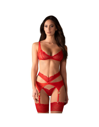 CONJUNTO DE 3 PIEZAS CUPIDE DESIR ROJO OBSESSIVE