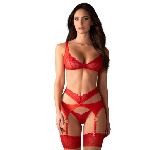 CONJUNTO DE 3 PEÇAS CUPIDE DESIR VERMELHO OBSESSIVE