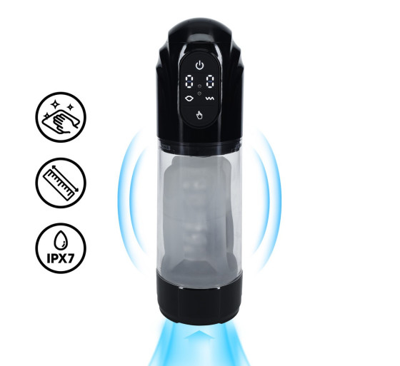 BOMBA MASTURBADORA AUTOMÁTICA TECHNOTHRUST NEGRA PUMPED 