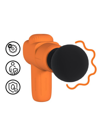 MINI MASAJEADOR RECARGABLE MICROBOOST NARANJA LOVELINE 