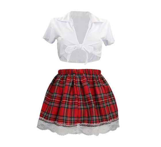 DISFRAZ DE ESTUDIANTE BLANCO S-LINE 