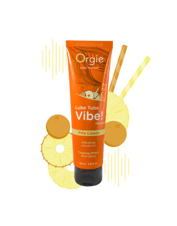 LUBRICANTE LUBE TUBE VIBE! PIÑA COLADA INTENSIDAD MEDIA ORGIE 100ML