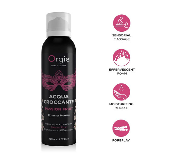 ESPUMA DE MASAJE CRACKELING ACQUA CROCCANTE DE MARACUYÁ 150ML ORGIE