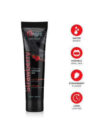 LUBRICANTE A BASE DE AGUA CON SABOR A FRESA 100ML ORGIE