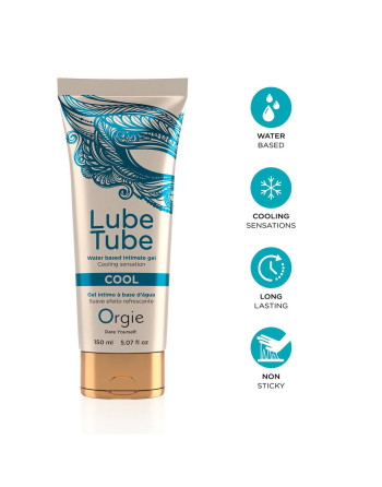 LUBRICANTE A BASE DE AGUA CON EFECTO FRÍO LUBE TUBE 150ML ORGIE