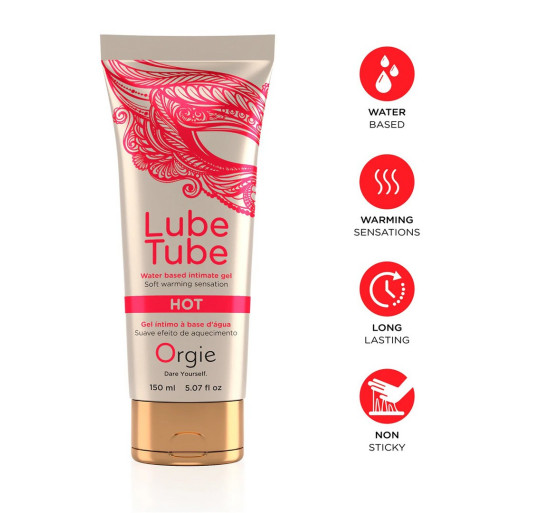 LUBRICANTE A BASE DE AGUA CON EFECTO CALOR LUBE TUBE 150ML ORGIE