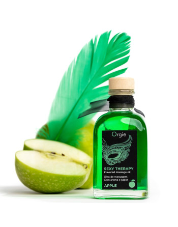 KIT DE MASAJE LIPS SEXY THERAPY DE MANZANA 100ML ORGIE