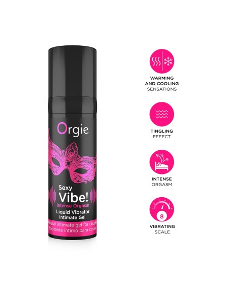 GEL COM VIBRAÇÃO INTENSE ORGASM 15ML ORGIE