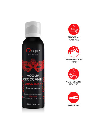 ESPUMA DE MASSAGEM CRACKELING ACQUA CROCCANTE MORANGO 150ML ORGIE