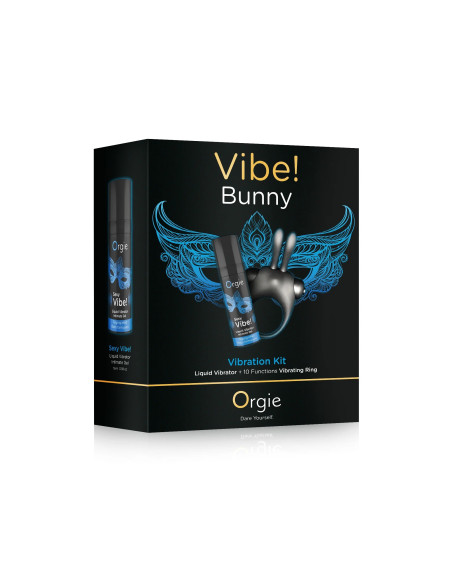 KIT VIBRATÓRIO VIBE! BUNNY ORGIE 15ML