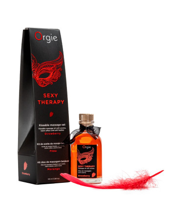KIT DE MASAJE BESABLE SEXY THERAPY FRESA ORGIE 100ML