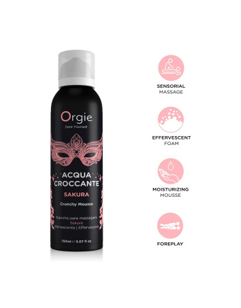 ESPUMA DE MASAJE CRACKELING ACQUA CROCCANTE SAKURA 150ML ORGIE